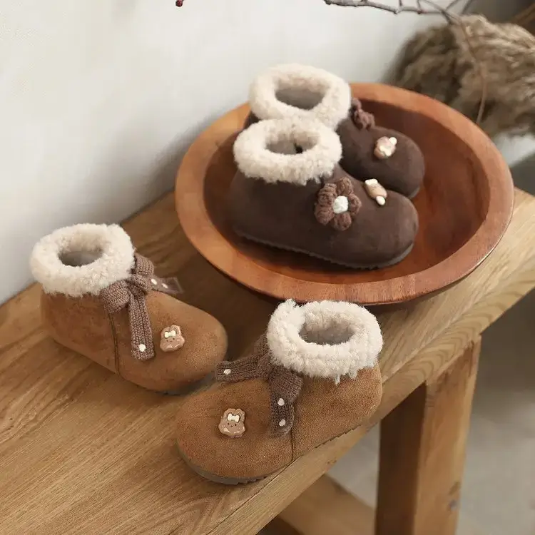 Winter Baby Boots Soft Fleece Lined Brown — feature 3