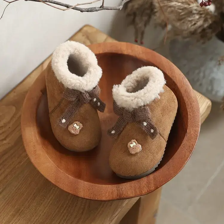 Winter Baby Boots Soft Fleece Lined Brown — feature 4