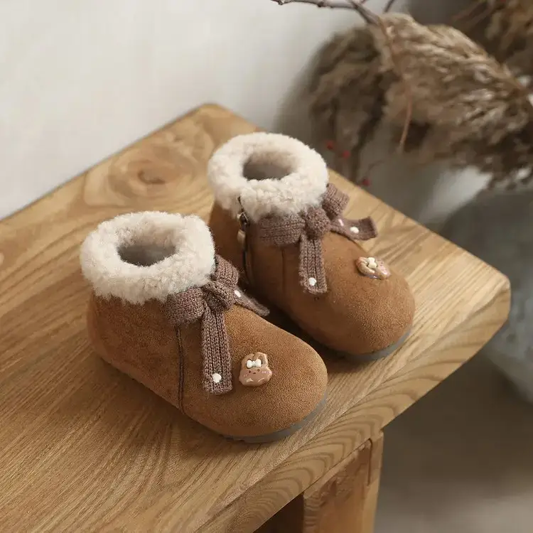 Winter Baby Boots Soft Fleece Lined Brown — feature 5