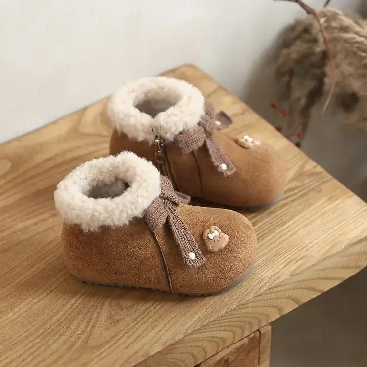 Winter Baby Boots Soft Fleece Lined Brown — feature 6