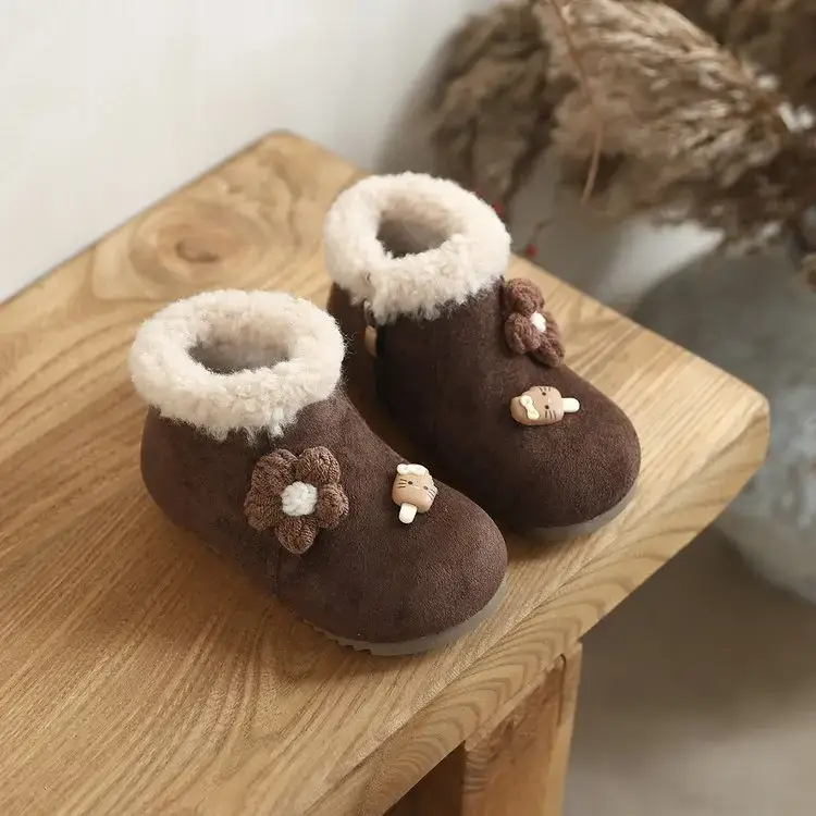 Winter Baby Boots Soft Fleece Lined Brown — feature 7