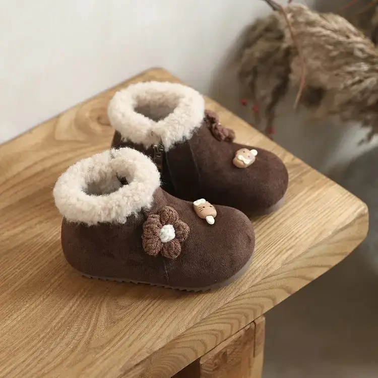 Winter Baby Boots Soft Fleece Lined Brown — feature 8