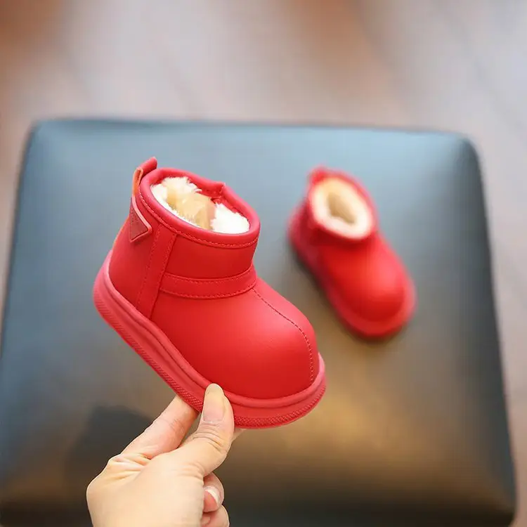 Boys' Winter Cotton Boots Brown Soft Soled