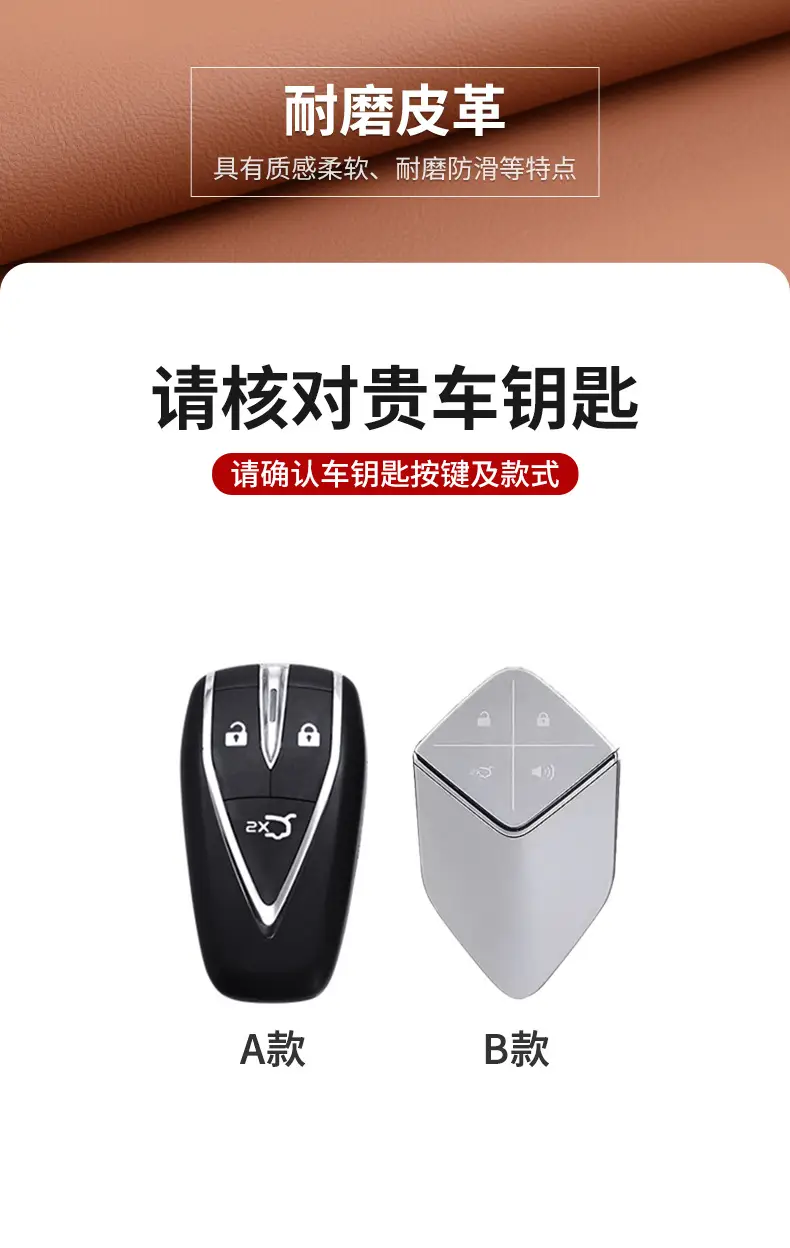 Changan Deep Blue S07 Key Cover Brown Leather — feature 1