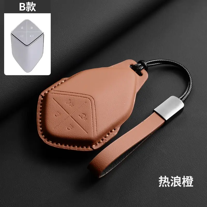 Changan Deep Blue S07 Key Cover Brown Leather - Image 16