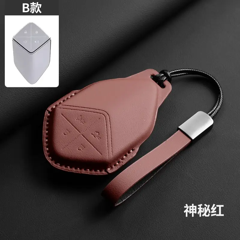 Changan Deep Blue S07 Key Cover Brown Leather - Image 19