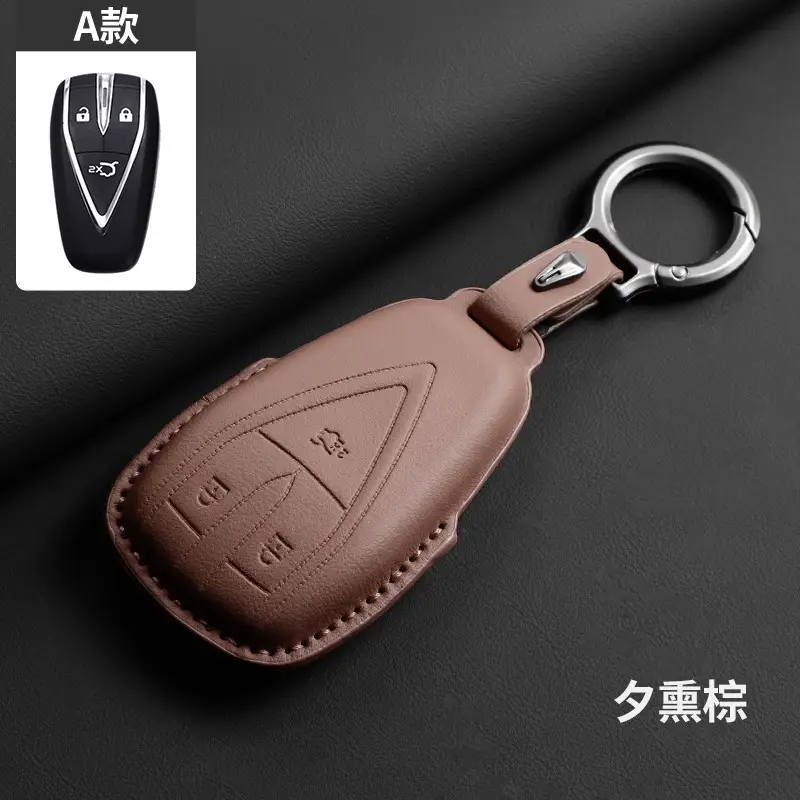 Changan Deep Blue S07 Key Cover Brown Leather - Image 3