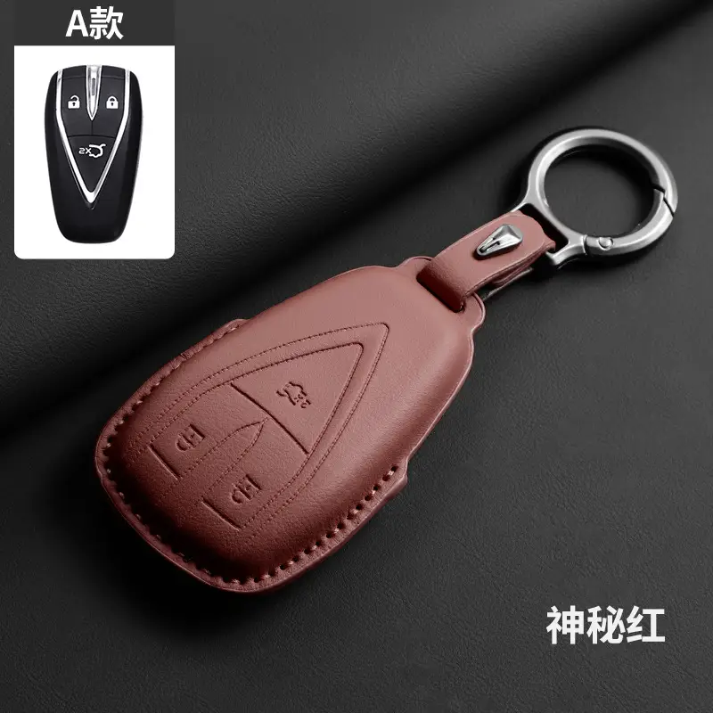 Changan Deep Blue S07 Key Cover Brown Leather - Image 4