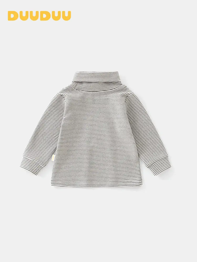 Duuduu Boys Grey Turtleneck Winter Shirt 5Pcs