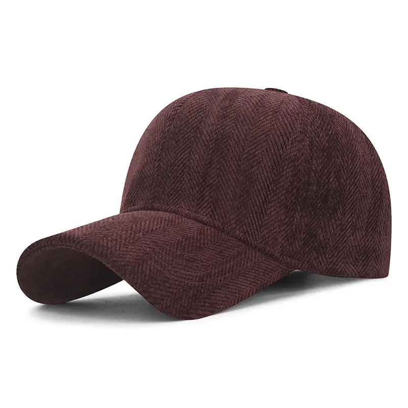 Gray Herringbone Baseball Cap for Men Women - Image 6