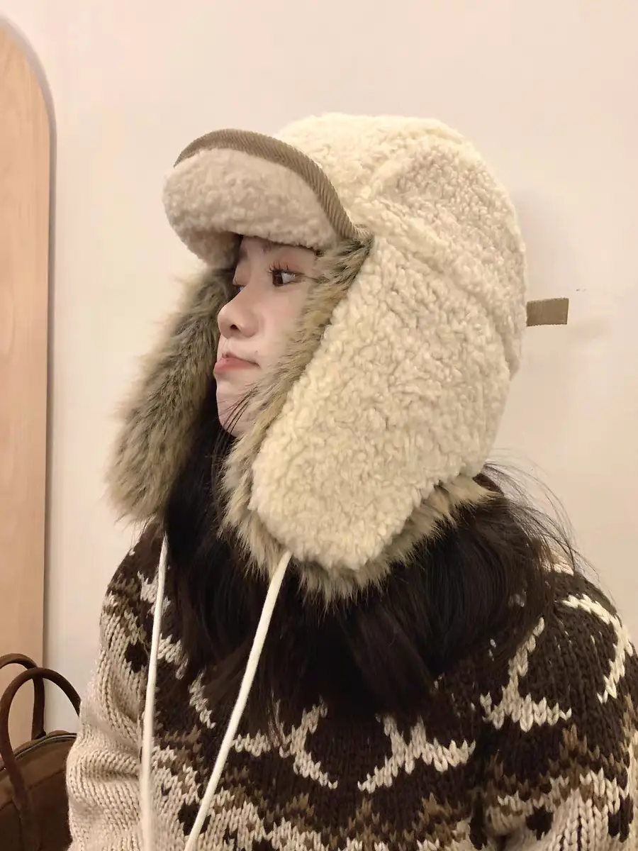 Women's Korean Style Fur Cap for Winter Warmth — feature 1