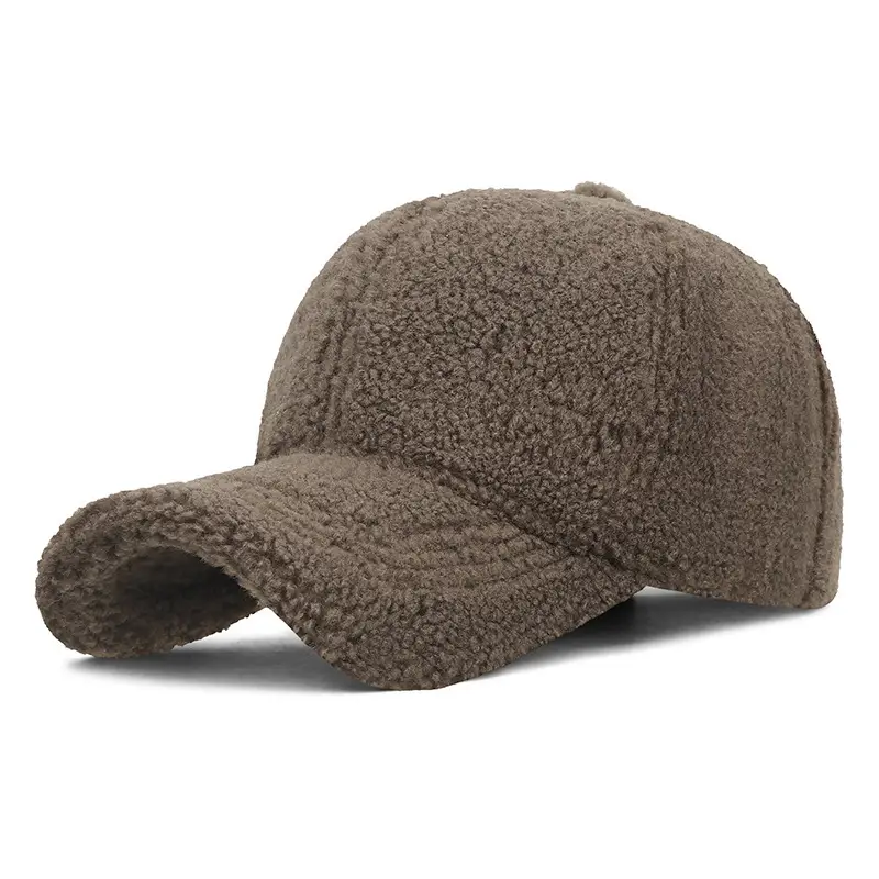 Winter Wool Cap Brown Women Men Warm - Image 9