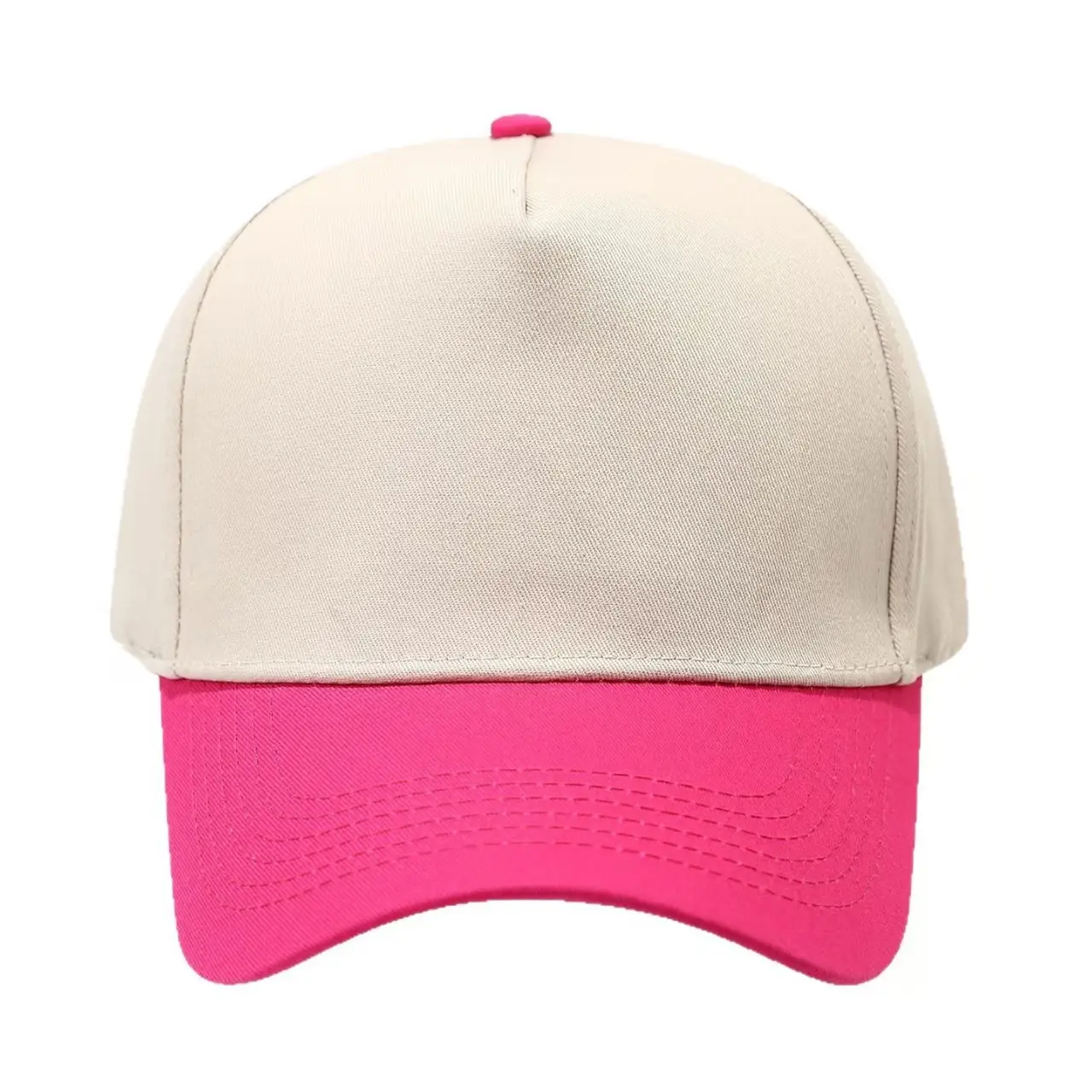Pure Cotton Beige Peaked Cap for Men