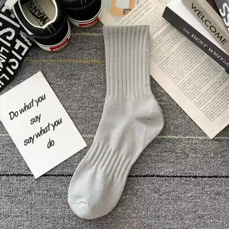 Zhuji Autumn and Winter Socks Men's Sports Socks Cotton Socks Men's and Women's Summer Mid-Calf Socks Deodorant and Sweat-Absorbent Men's Wholesale