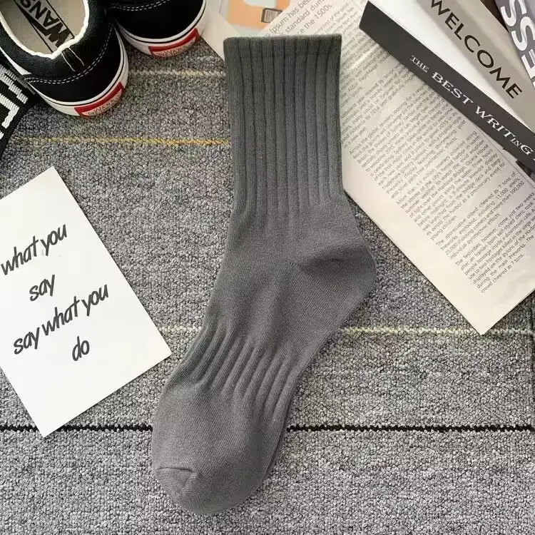 Zhuji Autumn and Winter Socks Men's Sports Socks Cotton Socks Men's and Women's Summer Mid-Calf Socks Deodorant and Sweat-Absorbent Men's Wholesale