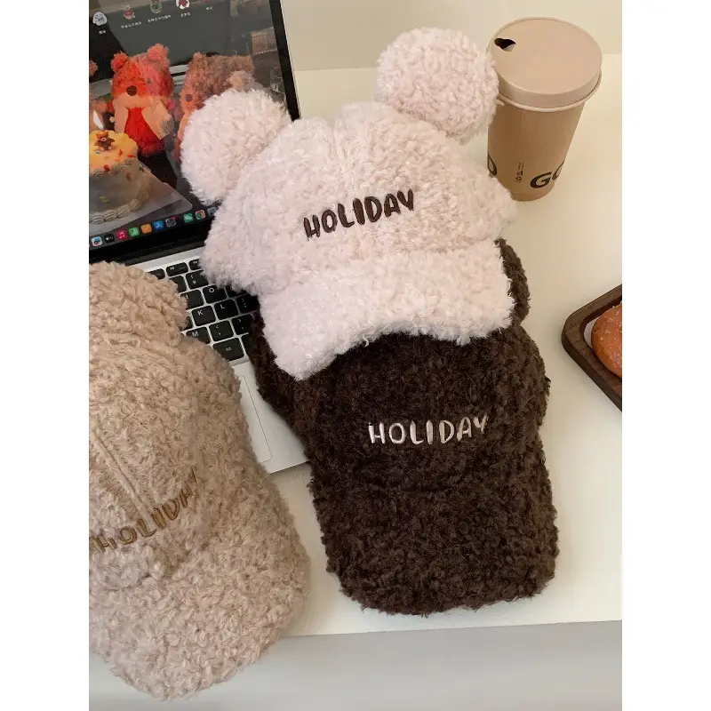 Cute Brown Bear Hooded Cap for Women Winter Warm - Image 8