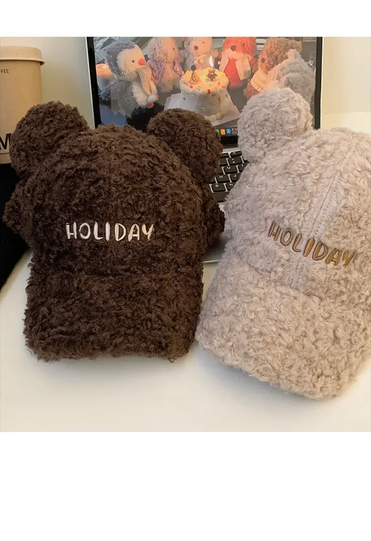 Cute Brown Bear Hooded Cap for Women Winter Warm — feature 12