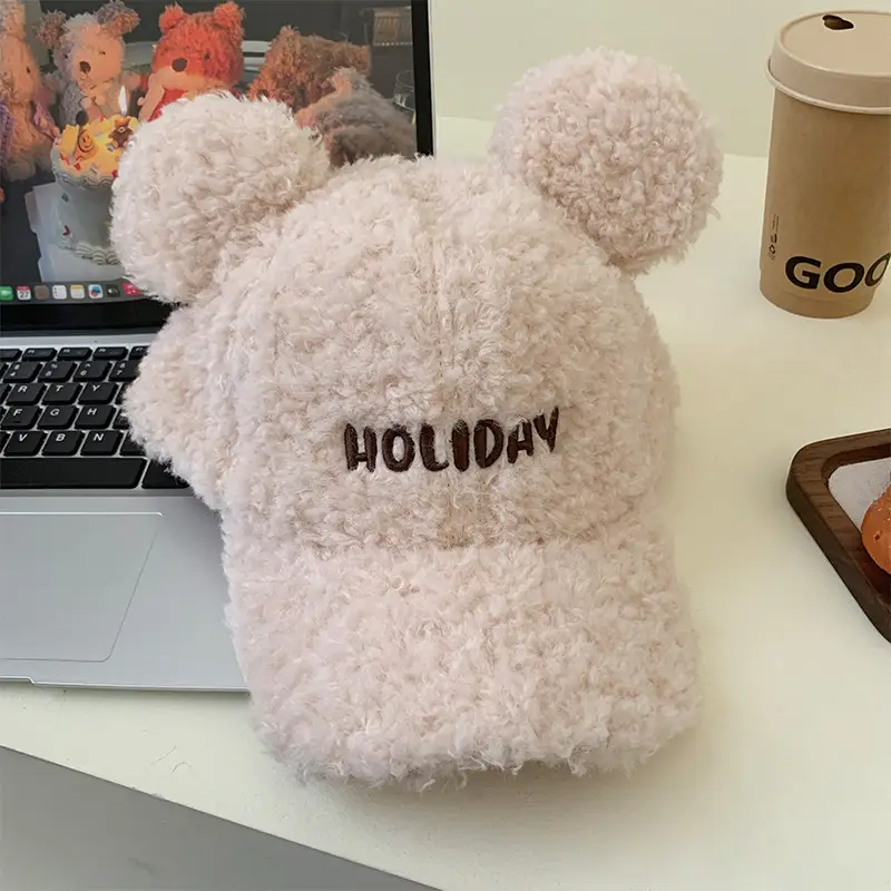Cute Brown Bear Hooded Cap for Women Winter Warm - Image 3