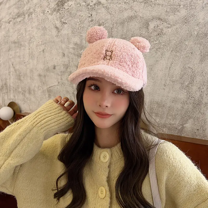Brown Bear Head Cap for Women Spring Summer - Image 15