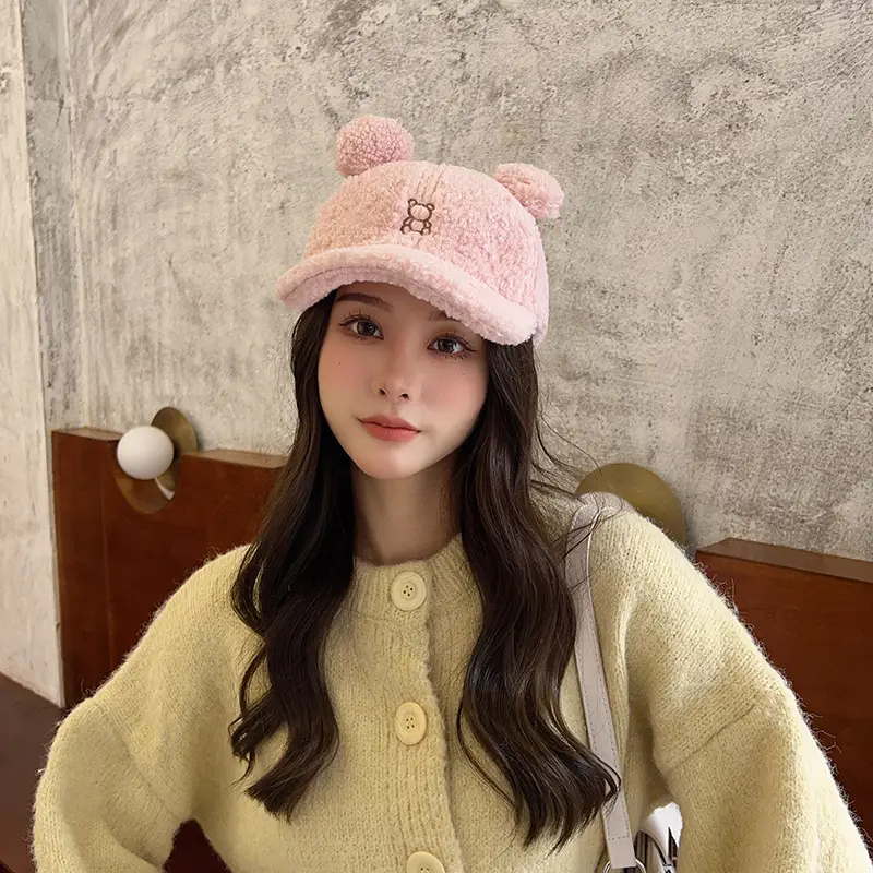 Brown Bear Head Cap for Women Spring Summer — feature 31