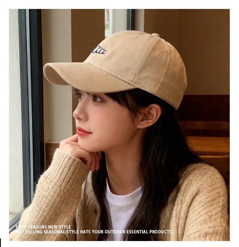 Women Black AAA Embroidered Baseball Cap All Season Outdoor Sunshade — feature 2