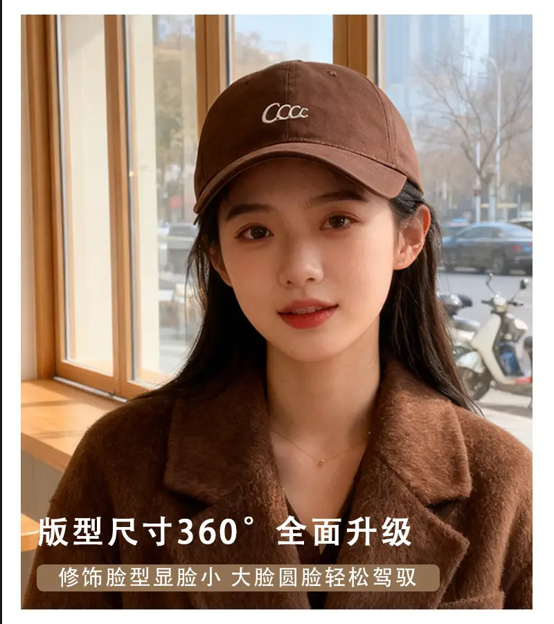 Women Black AAA Embroidered Baseball Cap All Season Outdoor Sunshade — feature 5