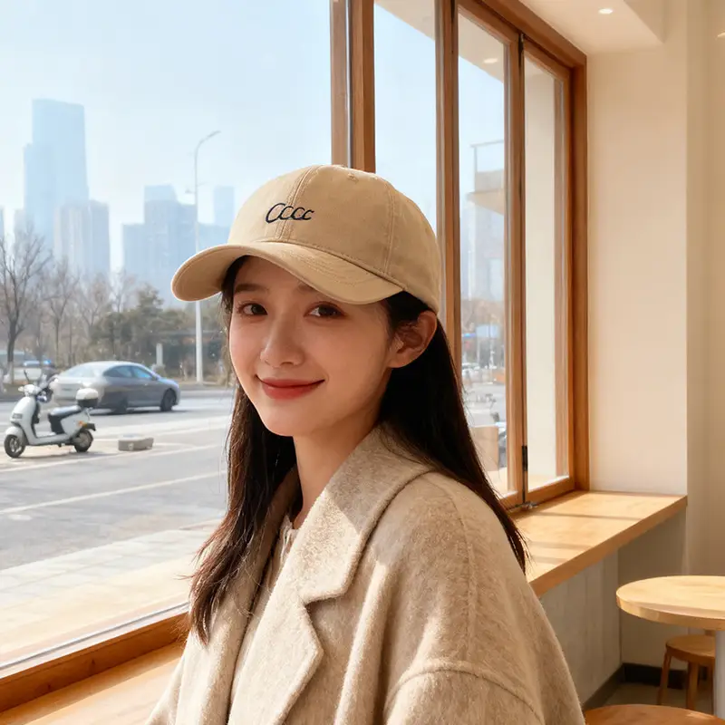 Women Black AAA Embroidered Baseball Cap All Season Outdoor Sunshade - Image 2