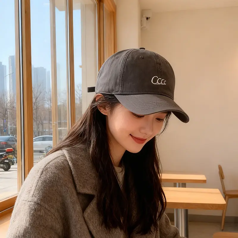 Women Black AAA Embroidered Baseball Cap All Season Outdoor Sunshade - Image 3