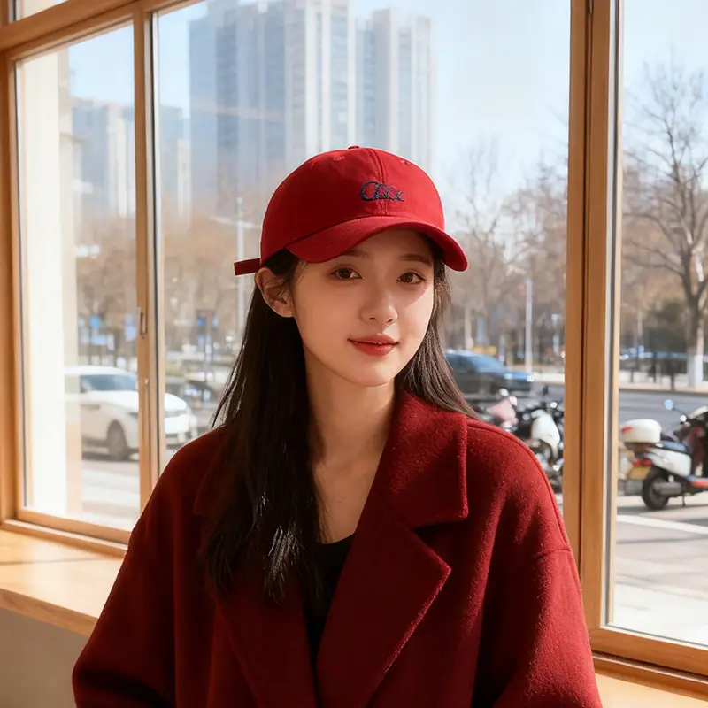 Women Black AAA Embroidered Baseball Cap All Season Outdoor Sunshade - Image 4