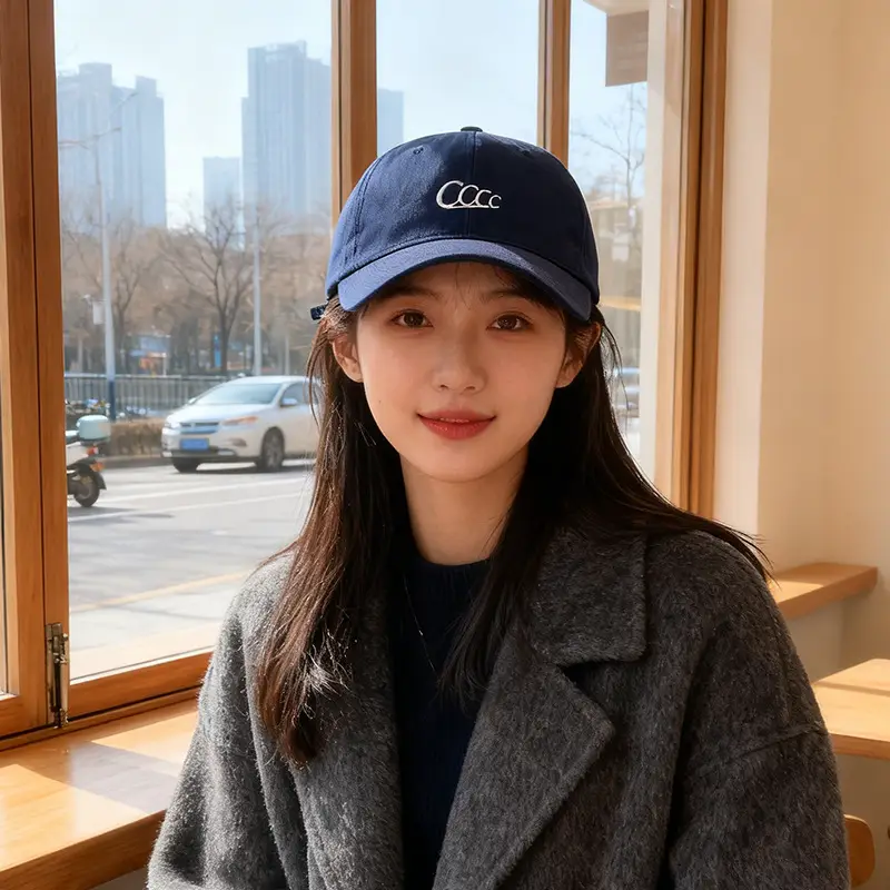 Women Black AAA Embroidered Baseball Cap All Season Outdoor Sunshade - Image 7