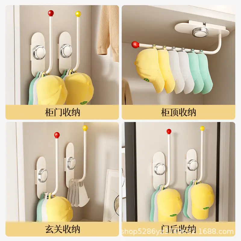 No-Drill Hat Organizer for Bedroom Door Back - Image 7