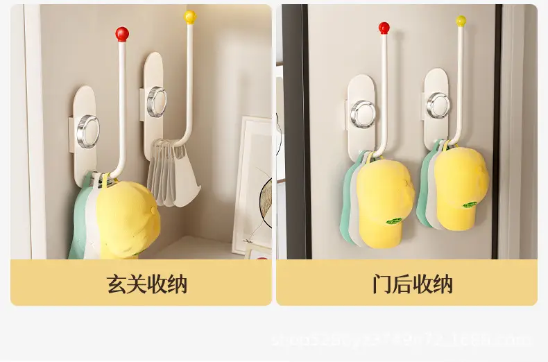 No-Drill Hat Organizer for Bedroom Door Back — feature 12