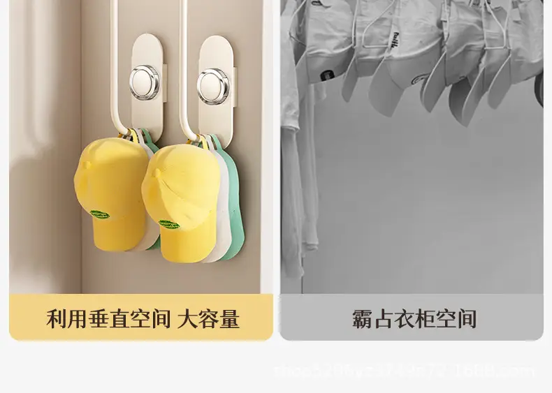 No-Drill Hat Organizer for Bedroom Door Back — feature 6