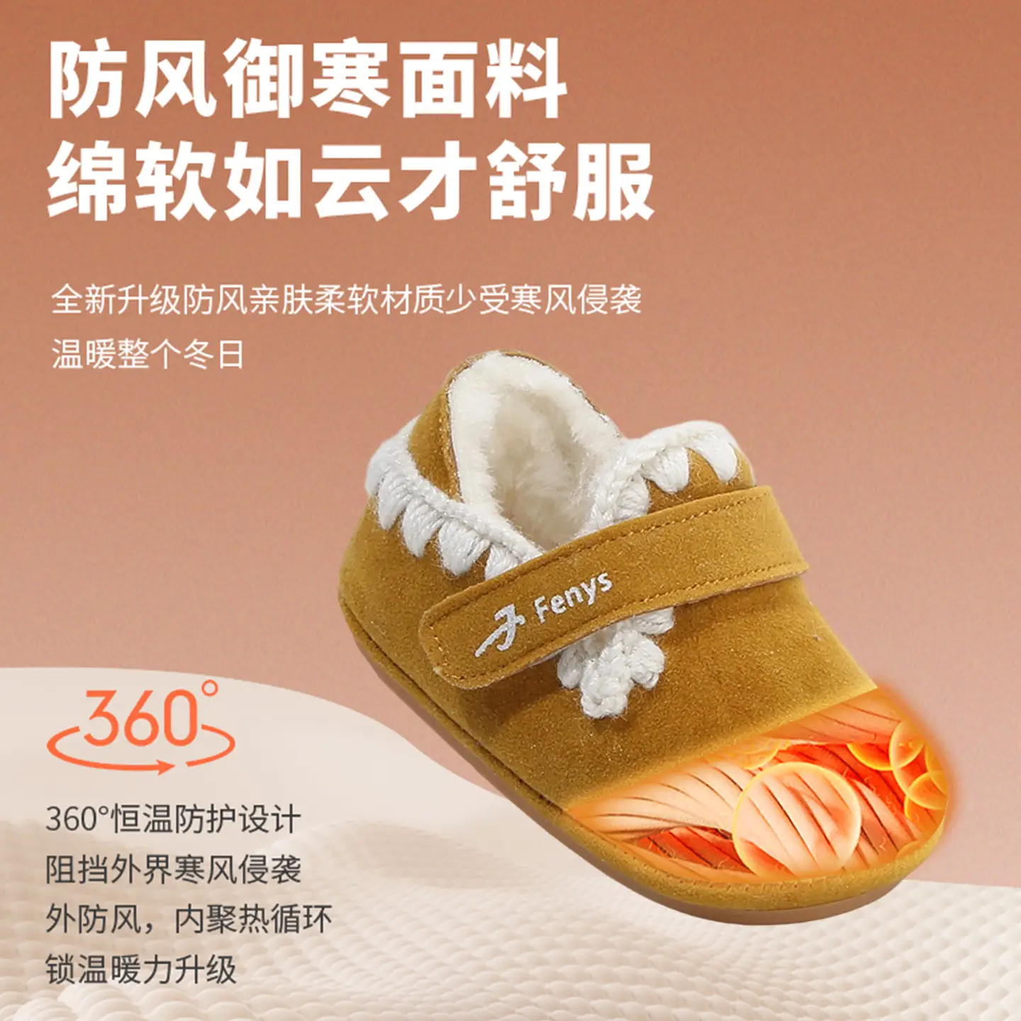 Winter Baby Shoes for Women 0-6-12 Months Soft Sole Fleece-Lined Toddler Shoes - Image 5
