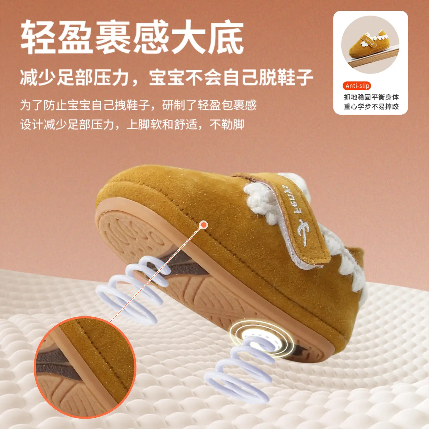 Winter Baby Shoes for Women 0-6-12 Months Soft Sole Fleece-Lined Toddler Shoes - Image 6