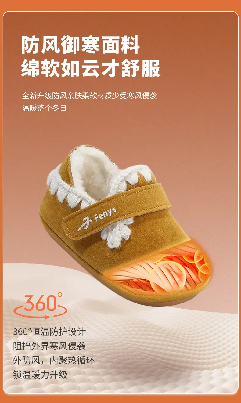 Winter Baby Shoes for Women 0-6-12 Months Soft Sole Fleece-Lined Toddler Shoes — feature 16