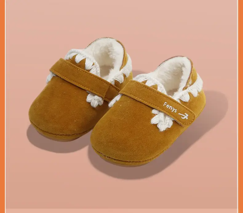 Winter Baby Shoes for Women 0-6-12 Months Soft Sole Fleece-Lined Toddler Shoes — feature 24