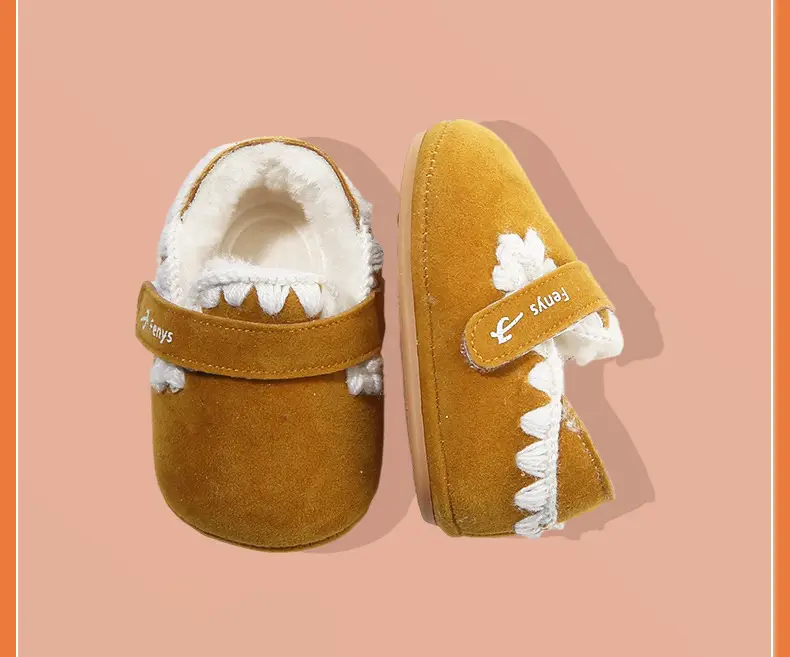 Winter Baby Shoes for Women 0-6-12 Months Soft Sole Fleece-Lined Toddler Shoes — feature 25