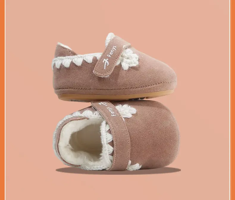 Winter Baby Shoes for Women 0-6-12 Months Soft Sole Fleece-Lined Toddler Shoes — feature 26