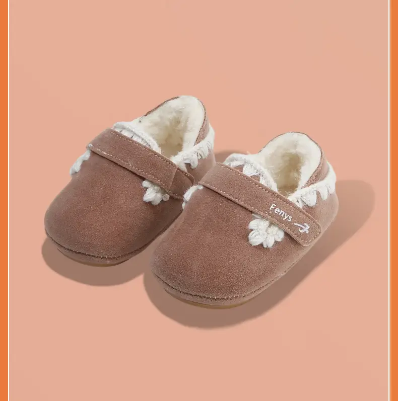 Winter Baby Shoes for Women 0-6-12 Months Soft Sole Fleece-Lined Toddler Shoes — feature 27