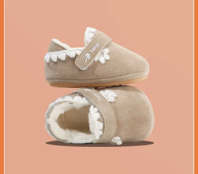 Winter Baby Shoes for Women 0-6-12 Months Soft Sole Fleece-Lined Toddler Shoes — feature 29