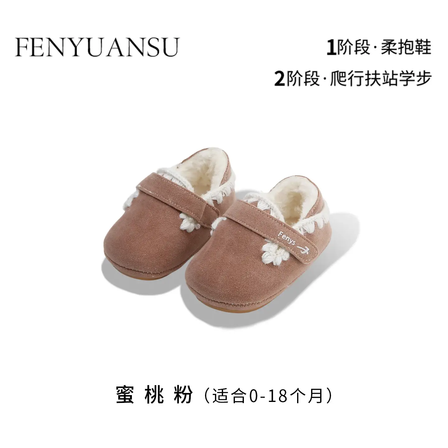 Winter Baby Shoes for Women 0-6-12 Months Soft Sole Fleece-Lined Toddler Shoes - Image 3