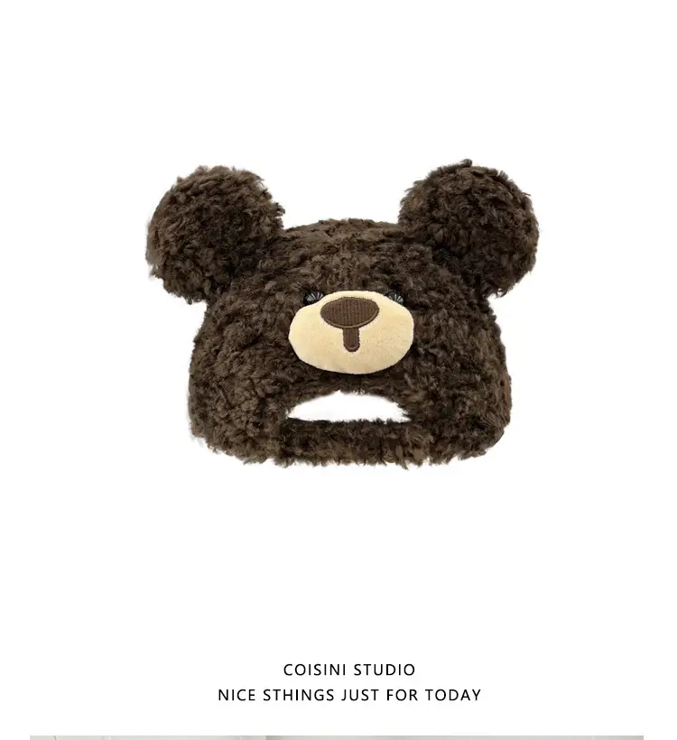 Cute Bear Hood for Women Spring Summer Large Head — feature 13