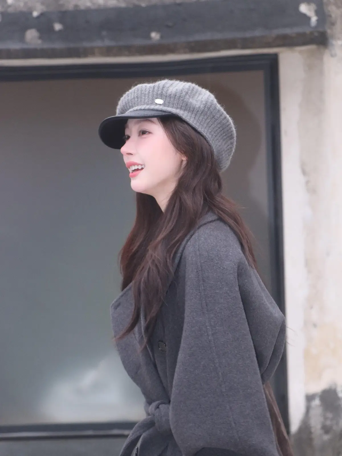 Women Knitted Leather Beret Autumn Winter Korean Style Peaked Cap — feature 4
