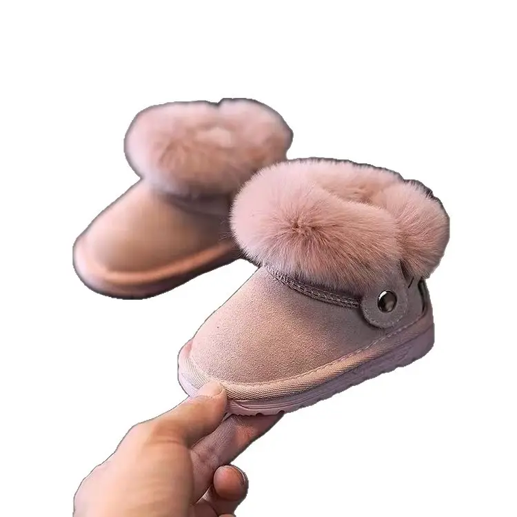 Fleece Lined Toddler Shoes Pink Soft Soles