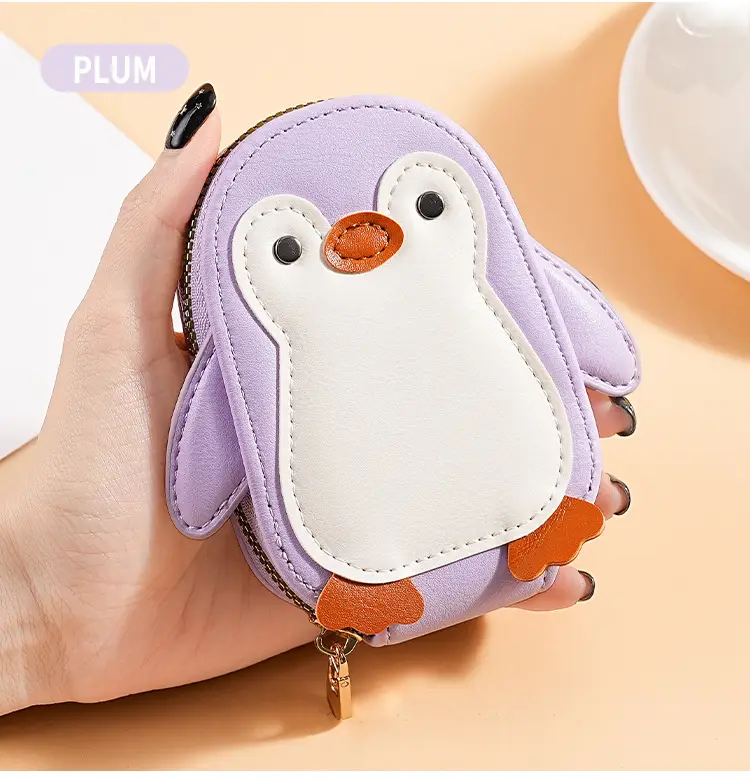 Cute Cartoon Penguin Small Bag Trendyy Pu Coin Purse Korean Style Accordion Card Holder Large Capacity Multi-Function 9 Card Slots — feature 17