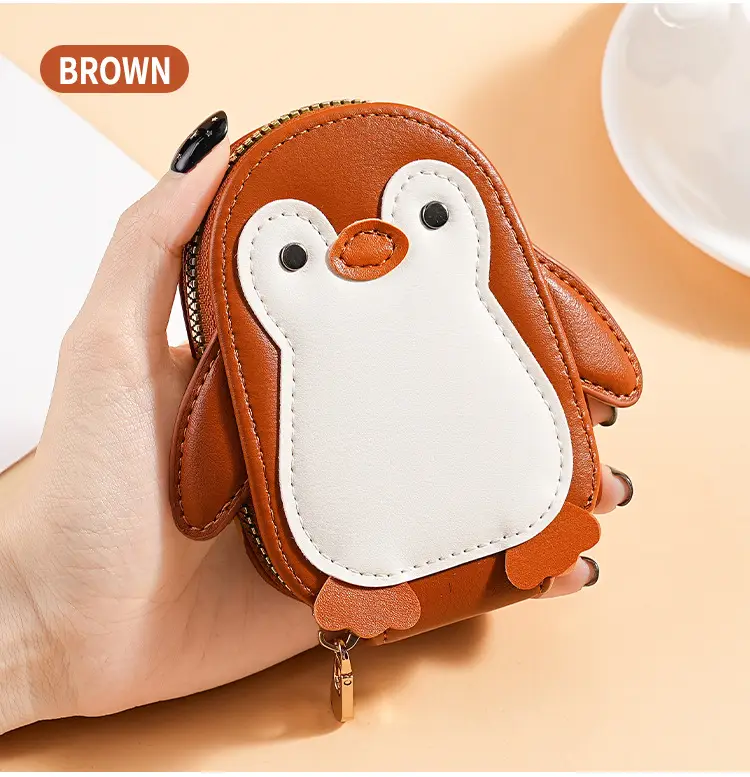 Cute Cartoon Penguin Small Bag Trendyy Pu Coin Purse Korean Style Accordion Card Holder Large Capacity Multi-Function 9 Card Slots — feature 18
