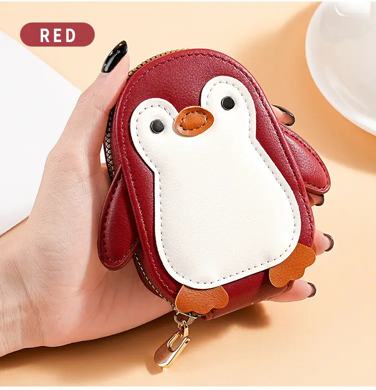 Cute Cartoon Penguin Small Bag Trendyy Pu Coin Purse Korean Style Accordion Card Holder Large Capacity Multi-Function 9 Card Slots — feature 19