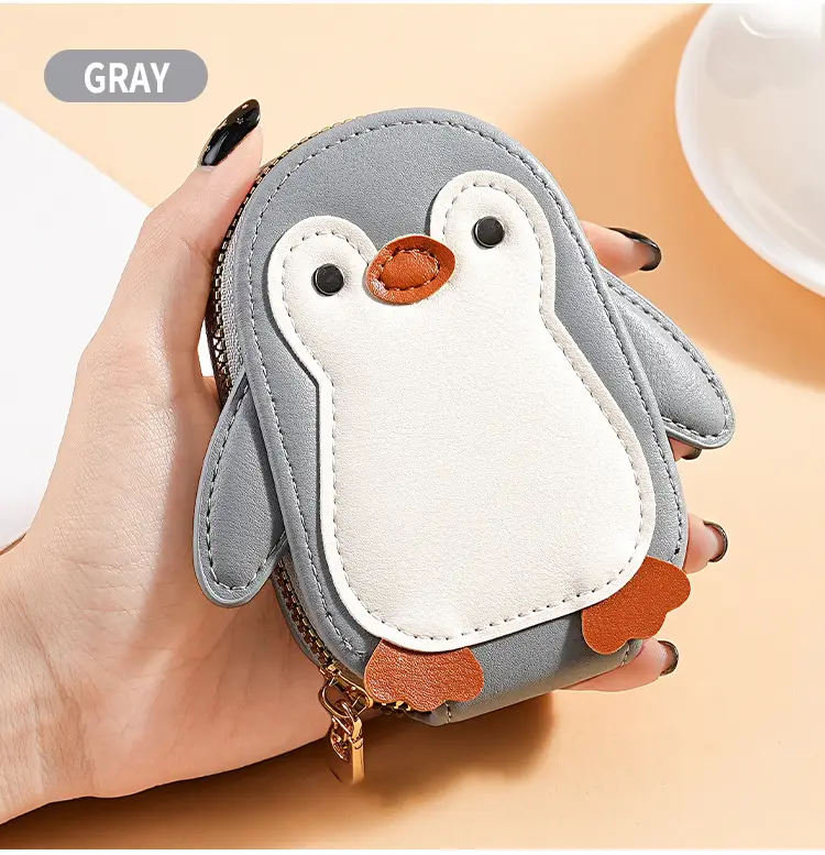 Cute Cartoon Penguin Small Bag Trendyy Pu Coin Purse Korean Style Accordion Card Holder Large Capacity Multi-Function 9 Card Slots — feature 21