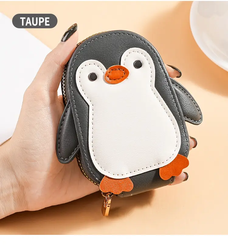 Cute Cartoon Penguin Small Bag Trendyy Pu Coin Purse Korean Style Accordion Card Holder Large Capacity Multi-Function 9 Card Slots — feature 22